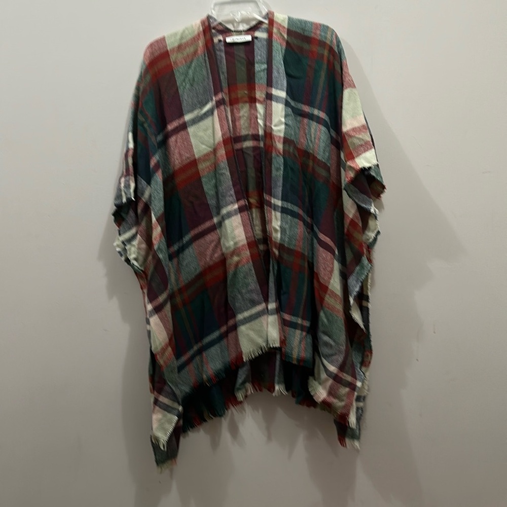 Quagga Red & Green Plaid Wrap Shawl